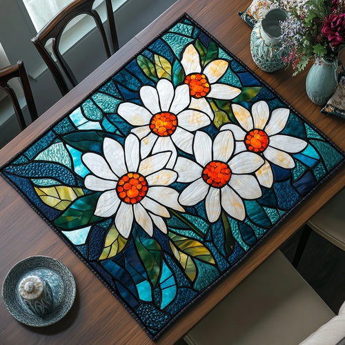 Daisy Meadow Quilted Table Topper
