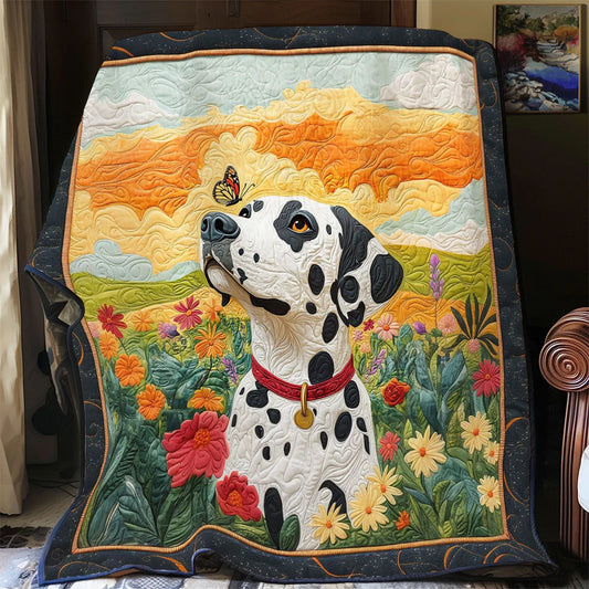 Dalmatian Cheerful Day Quilt Blanket