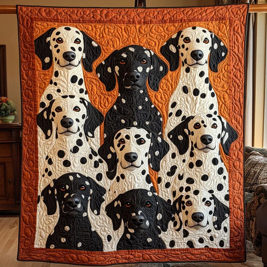 Dalmatian Group Quilt Blanket