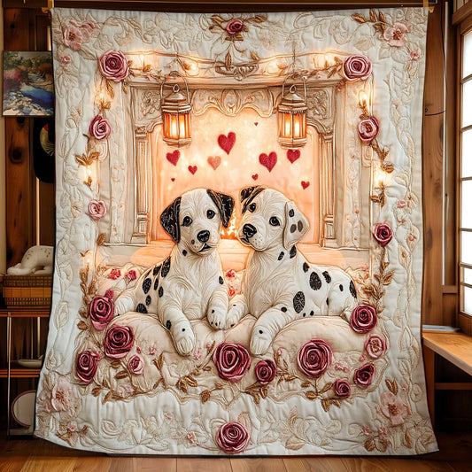 Dalmatian Love Quilt Blanket