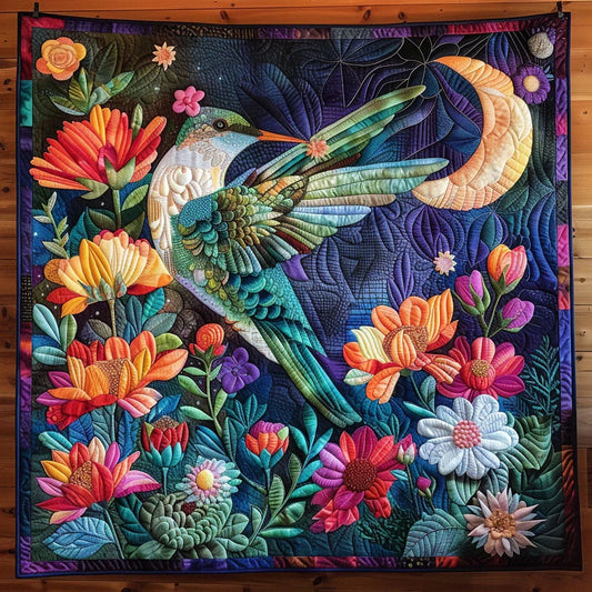 Dancing Hummingbird Quilt Blanket