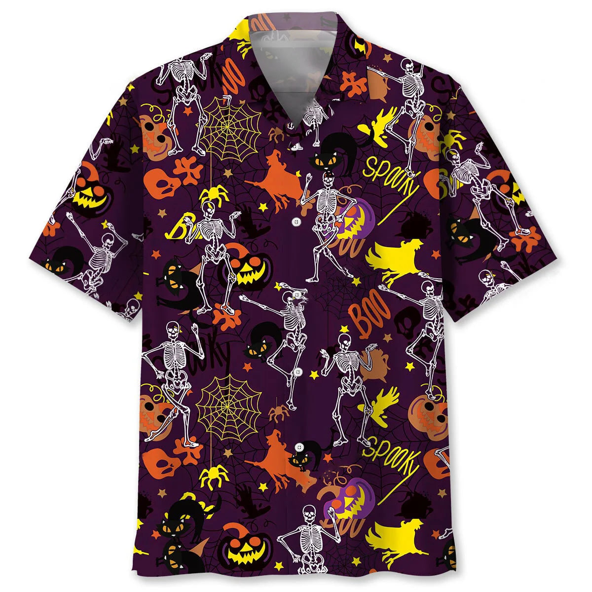 Dancing Skeleton Halloween Hawaiian Shirt