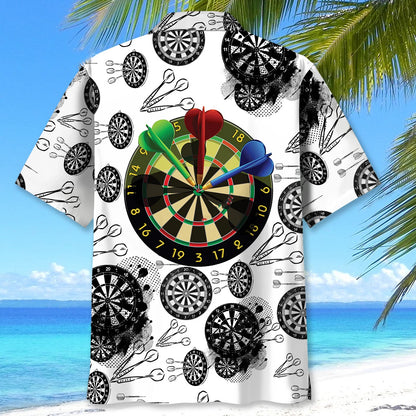 Darts Black White Hawaiian Shirt