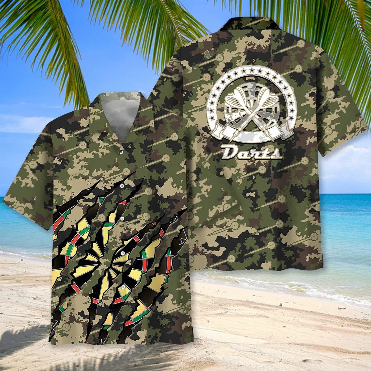 Darts Camo Hawaiian Shirt