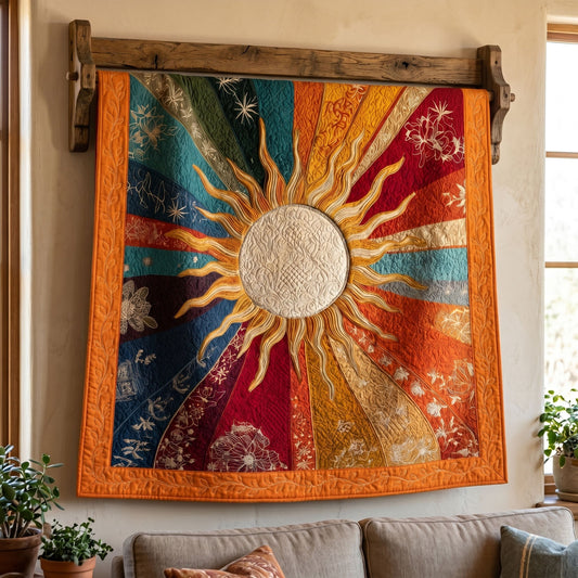 Daylight Bloom Quilt Blanket - Quilted Blanket by OtterMia