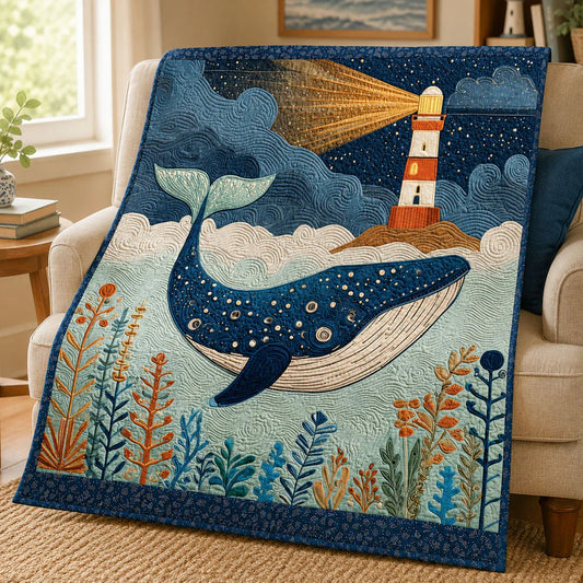 Deep Sea Quilt Blanket - Quilted Blanket by OtterMia