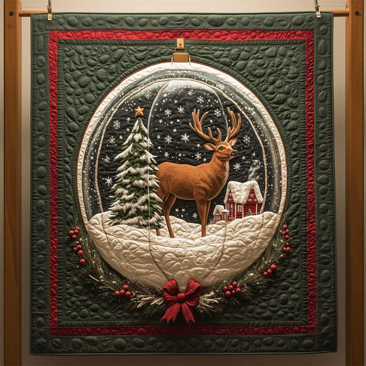 Deer Christmas Quilt Blanket