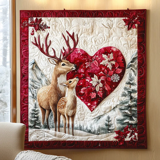 Deer Couple Quilt Blanket