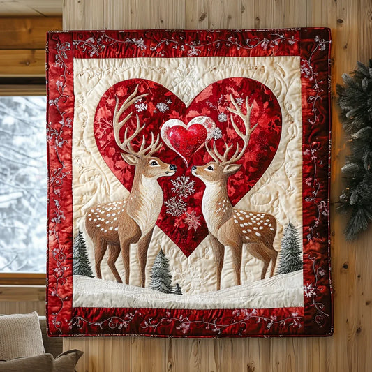 Deer Couple Quilt Blanket