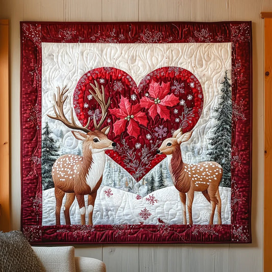 Deer Couple Quilt Blanket