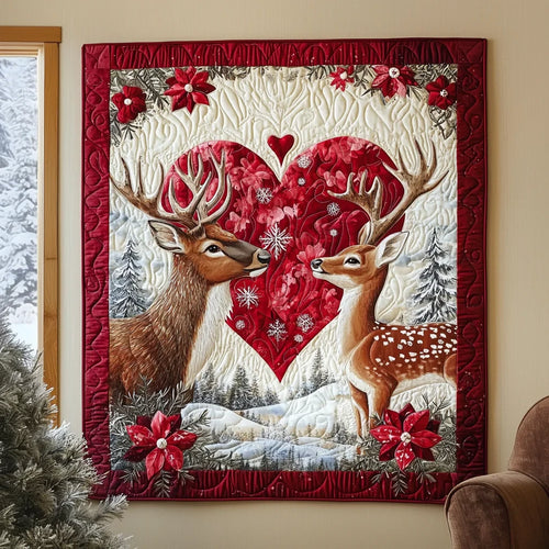 Deer Couple Quilt Blanket