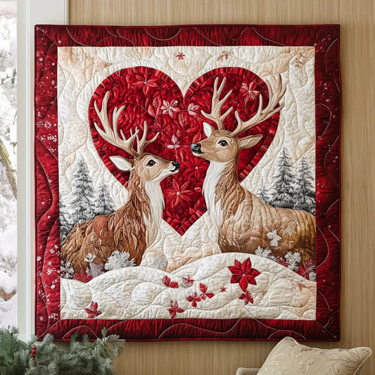Deer Couple Quilt Blanket