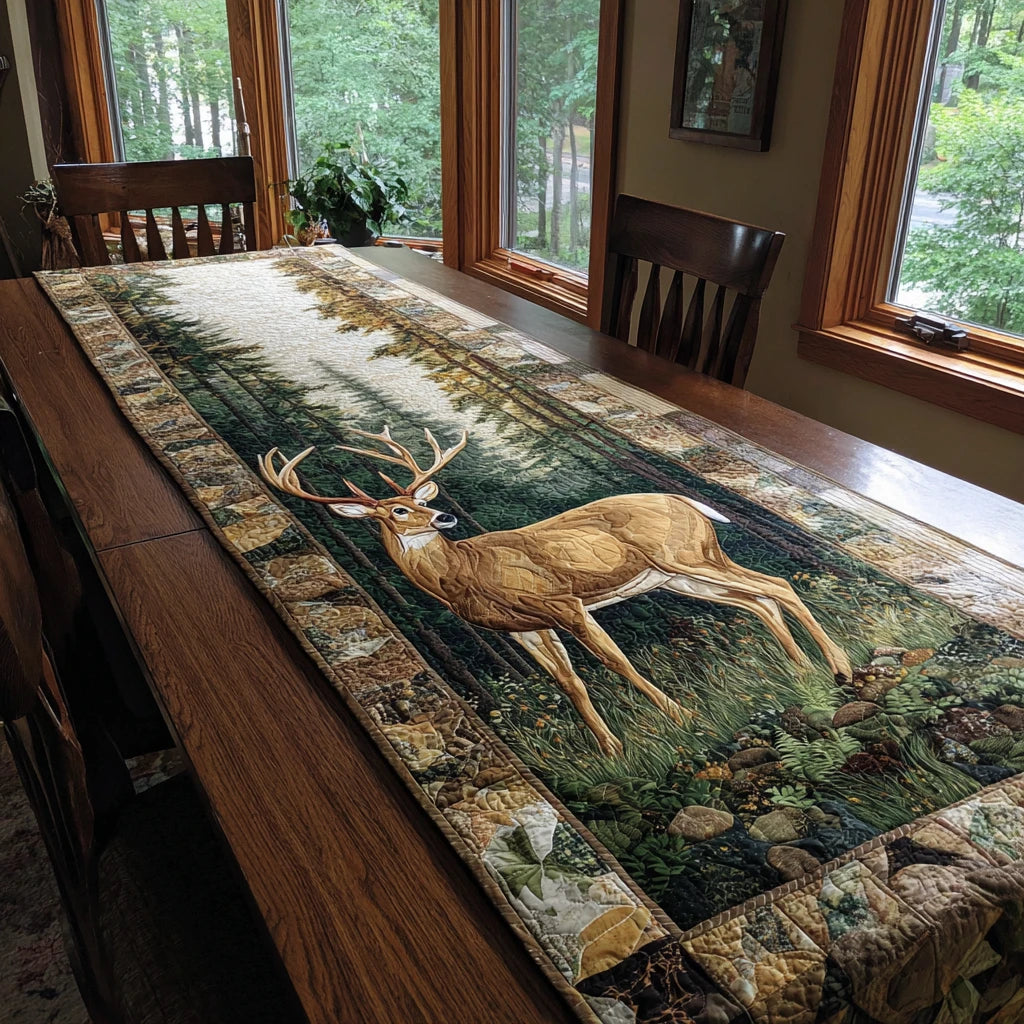 Deer Horizon Quilted Table Runner