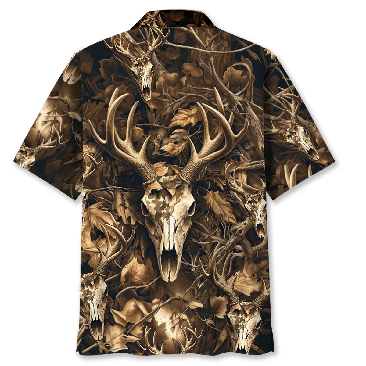 Deer Hunting Brown Camo Hawaiian Shirt