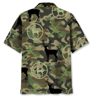 Deer Hunting Camo Hawaiian Shirt