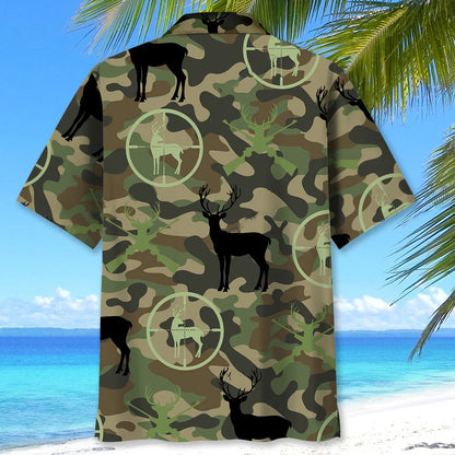 Deer Hunting Camo Hawaiian Shirt