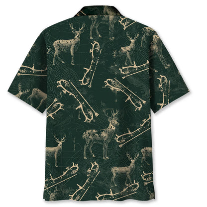 Deer Hunting Map Hawaiian Shirt