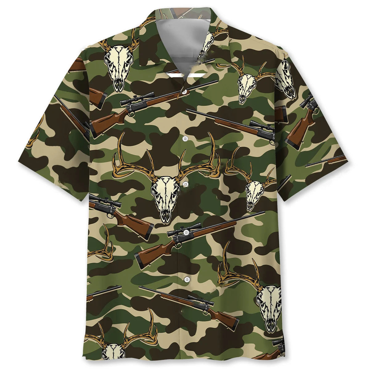 Deer Shooting Camouflage Hawaiian Shirt