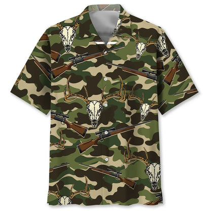 Deer Shooting Camouflage Hawaiian Shirt