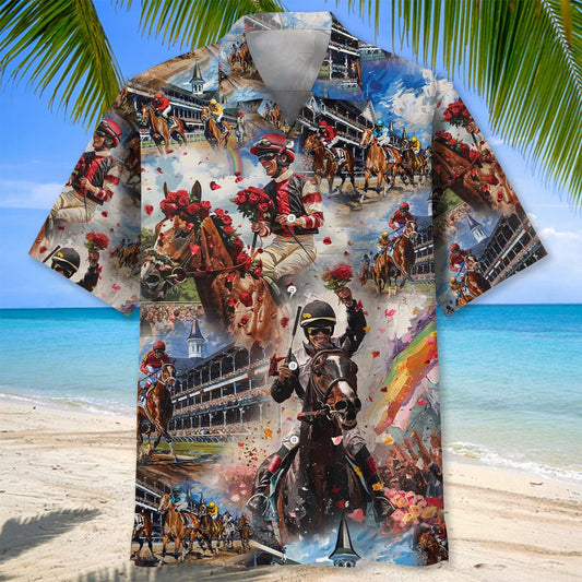 Derby Horse Racing Winner Hawaiian Shirt - S - hawaiian shirt