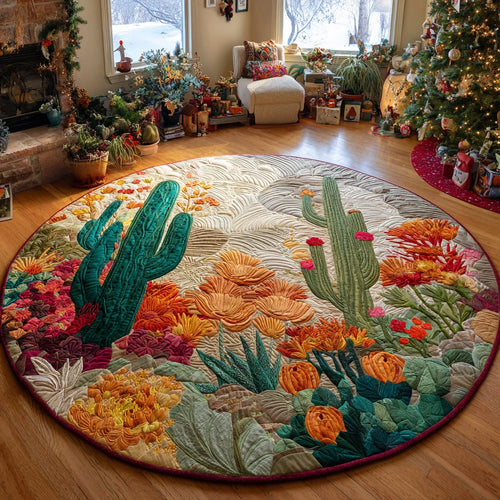 Desert Bloom Quilted Round Mat
