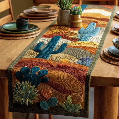 Desert Cactus Quilted Table Runner