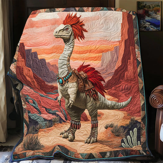 Desert Dinosaur Quilt Blanket
