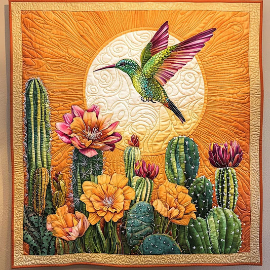 Desert Hummingbird Quilt Blanket