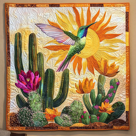 Desert Hummingbird Quilt Blanket