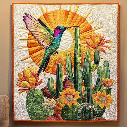Desert Hummingbird Quilt Blanket
