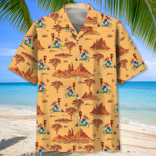 Desert Lawn Bowling Hawaiian Shirt - S - hawaiian shirt