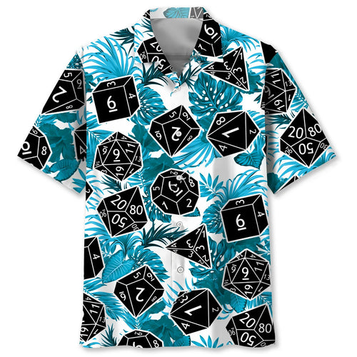 Dice Tropical Hibiscus Hawaiian Shirt