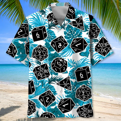 Dice Tropical Hibiscus Hawaiian Shirt