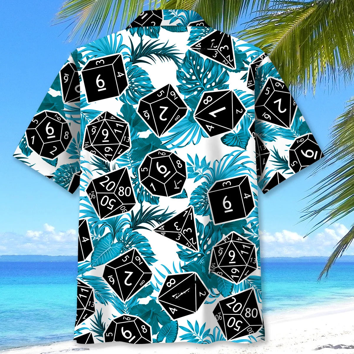 Dice Tropical Hibiscus Hawaiian Shirt