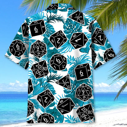 Dice Tropical Hibiscus Hawaiian Shirt