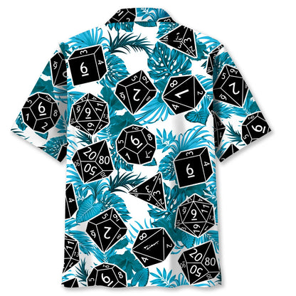 Dice Tropical Hibiscus Hawaiian Shirt