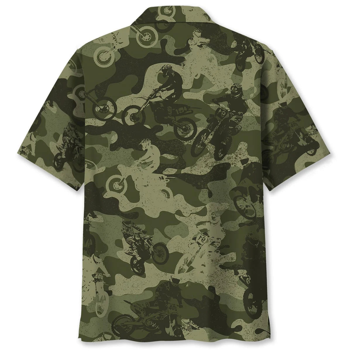 Dirt Bike Camouflage Hawaiian Shirt