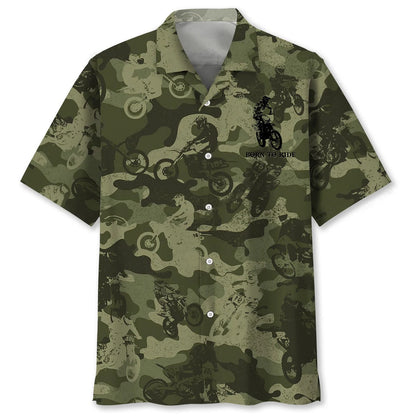 Dirt Bike Camouflage Hawaiian Shirt