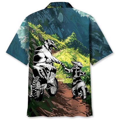 Dirt Bike Dad Son Hawaiian Shirt