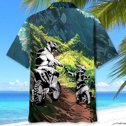 Dirt Bike Dad Son Hawaiian Shirt