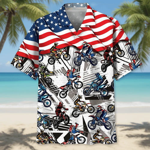 Dirt Bike Racing Hawaiian Shirt