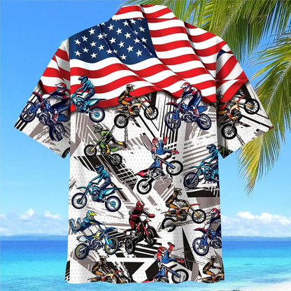Dirt Bike Racing Hawaiian Shirt