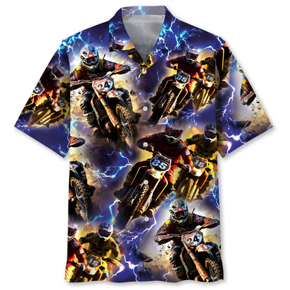 Dirt Bike Racing Hawaiian Shirt Men
