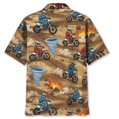Dirt Bike Racing Tornado Hawaiian Shirt
