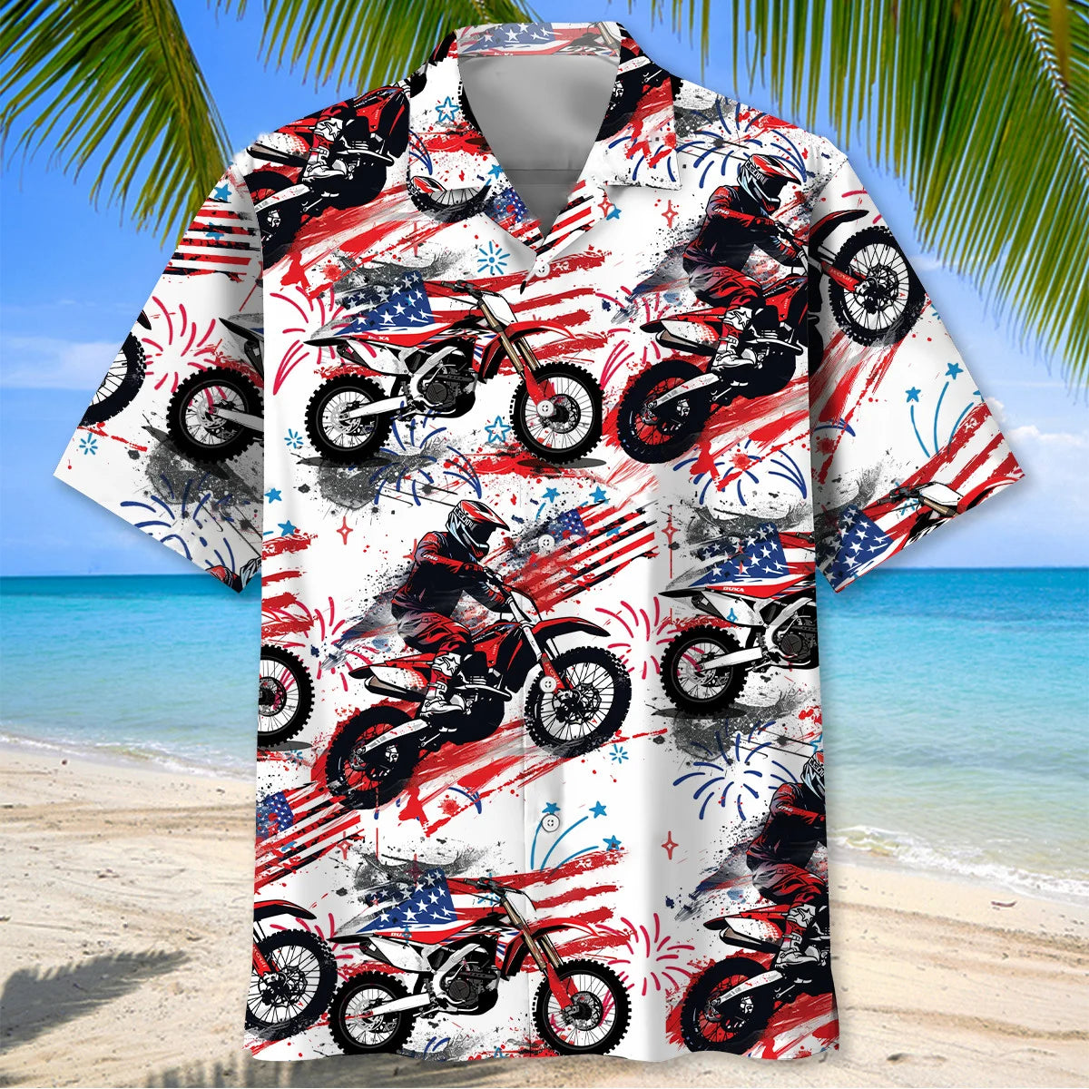 Dirt Bike Usa Proud Hawaiian Shirt