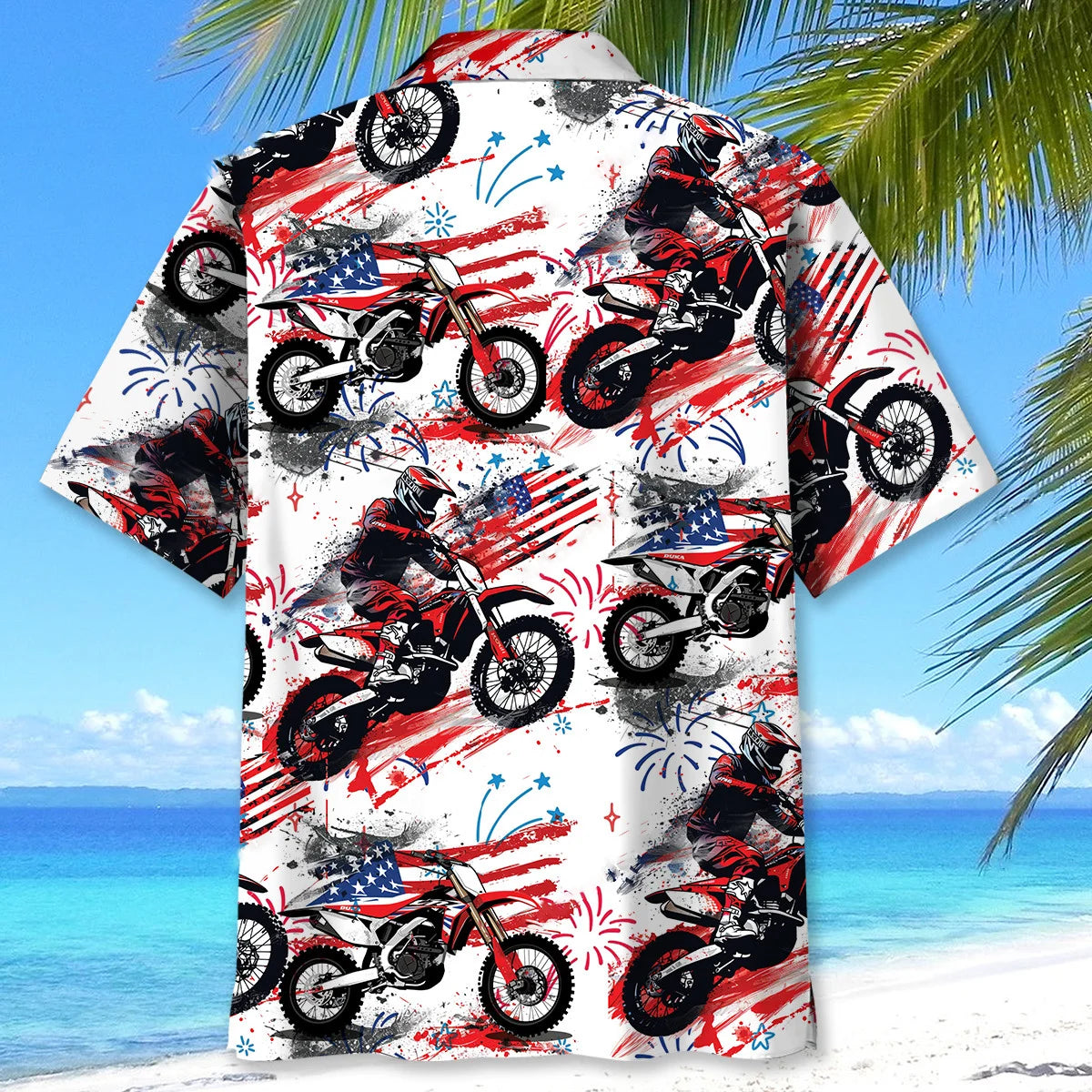 Dirt Bike Usa Proud Hawaiian Shirt