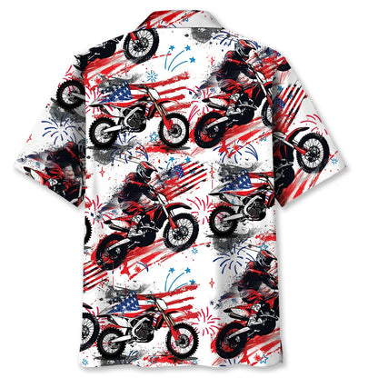 Dirt Bike Usa Proud Hawaiian Shirt