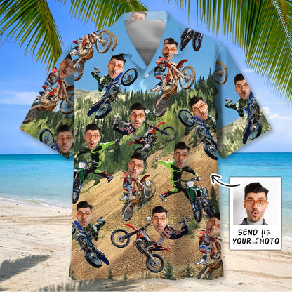 Dirt Trails Custom Face Hawaiian Shirt