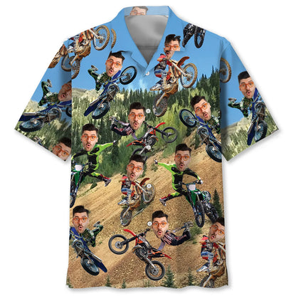 Dirt Trails Custom Face Hawaiian Shirt