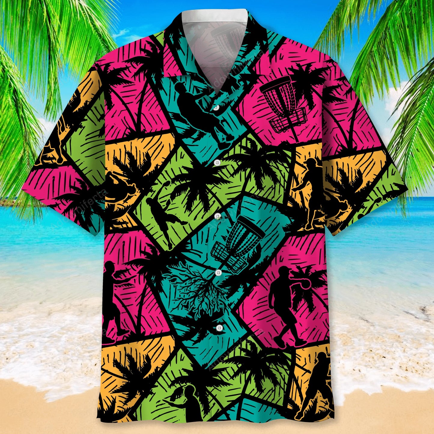 Disc Golf Beach Hawaiian Shirt